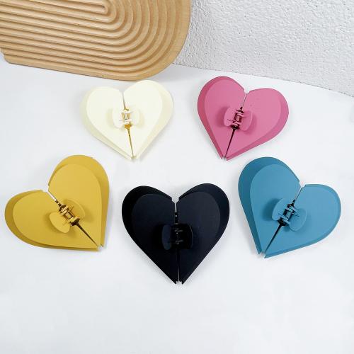 Hair Claw Clips Plastic Heart handmade for woman & frosted Sold By PC