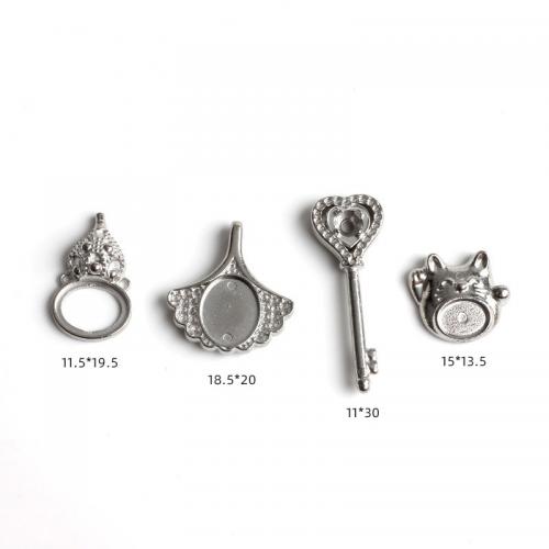Stainless Steel Pendant Setting 316 Stainless Steel DIY original color Sold By PC