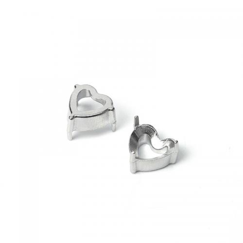 316 Stainless Steel Claw Setting Heart DIY original color Sold By PC