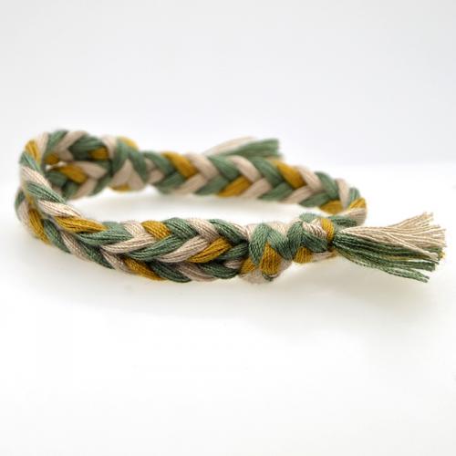Chain Woven Bracelets, Cotton Thread, with Cotton Fabric, fashion jewelry & for woman, more colors for choice, Length:Approx 16-18 cm, 10PCs/Bag, Sold By Bag