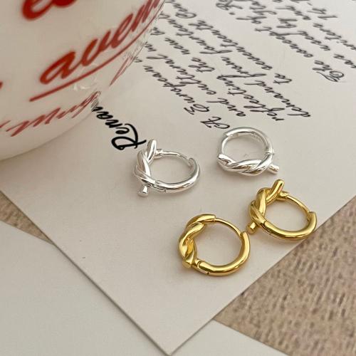 925 Sterling Silver Huggie Hoop Earring, plated, Korean style & for woman, more colors for choice, 12.50mm, Sold By Pair