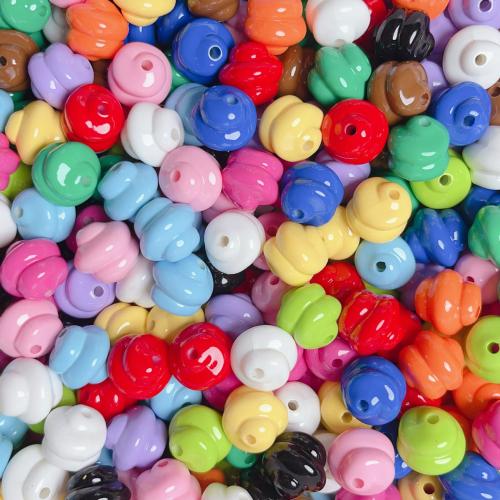 Akryl smycken pärlor, ugnstorkande lack, DIY, fler färger för val, 16mm, Hål:Ca 3.5mm, 10PC/Bag, Säljs av Bag