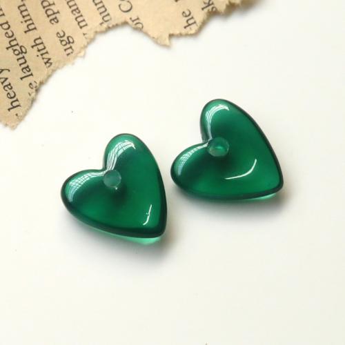Resin Jewelry Findings, Heart, DIY, more colors for choice, 18x19mm, 100PCs/Bag, Sold By Bag