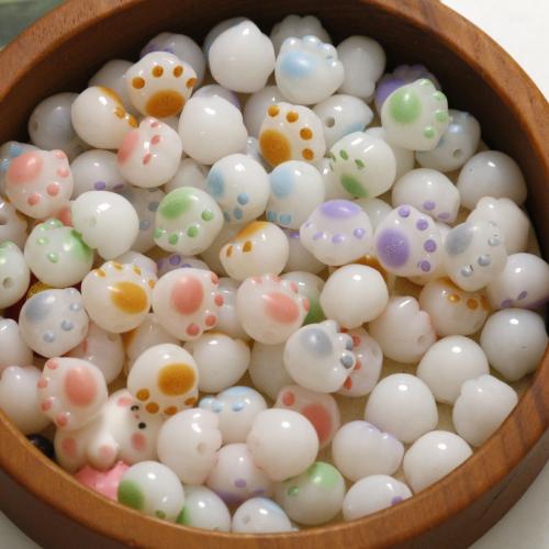 Acryl Schmuck Perlen, Klaue, DIY & Emaille, keine, 12x11mm, 100PCs/Tasche, verkauft von Tasche