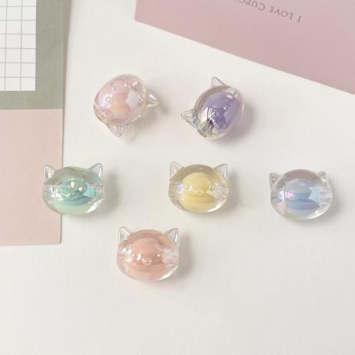Acrylic Jewelry Beads Cat DIY 18.50mm Sold By Bag