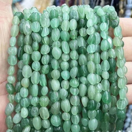 Perles aventurine, aventurine vert, pepite, DIY, vert, 6x8mm, Vendu par Environ 38 cm brin