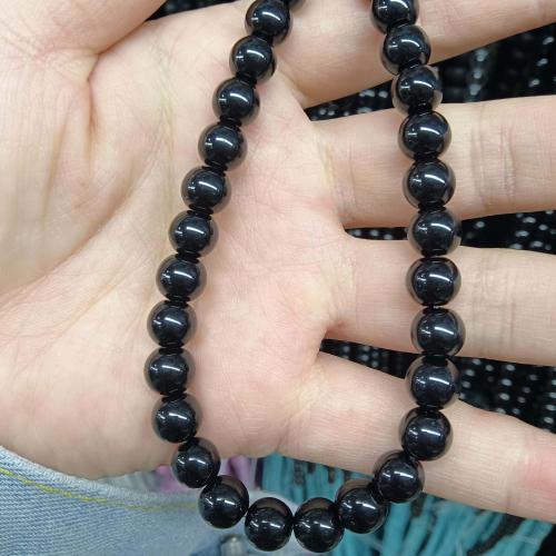 Fashion Glass Beads, Round, DIY & different size for choice, black, Sold Per Approx 38 cm Strand
