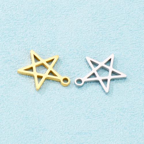 Stainless Steel Pendants, 304 Stainless Steel, Star, Vacuum Ion Plating, DIY, more colors for choice, 15x16mm, Sold By PC