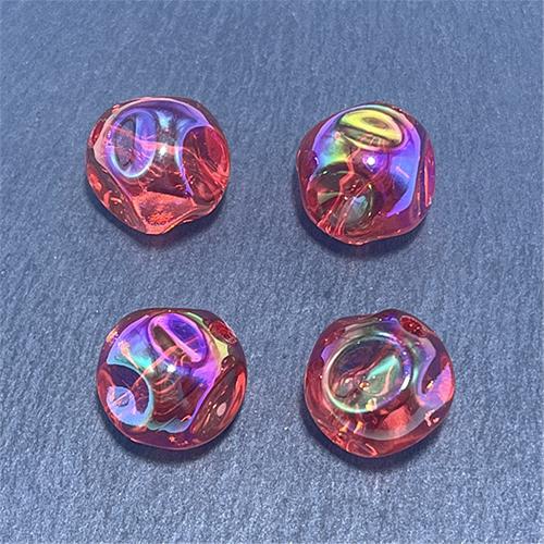 Plated Acrylic Beads, UV plating, DIY, more colors for choice, 15.88mm, Hole:Approx 2.8mm, Approx 100PCs/Bag, Sold By Bag