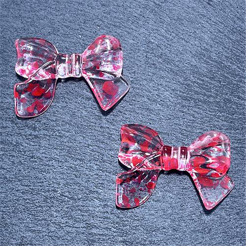 Transparent Acrylic Beads Bowknot DIY Approx Sold By Bag