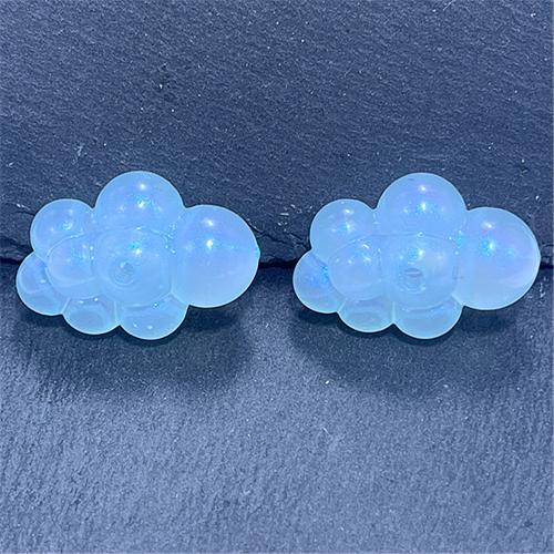 Acrylic Jewelry Beads, Cloud, DIY & luminated, more colors for choice, 23x32mm, Approx 93PCs/Bag, Sold By Bag