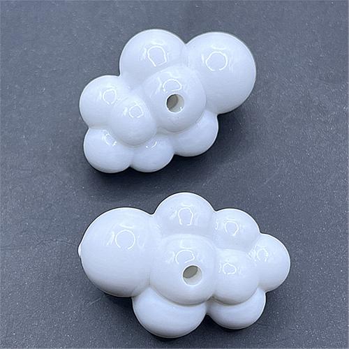Opaque Acrylic Beads Cloud DIY Approx Sold By Bag