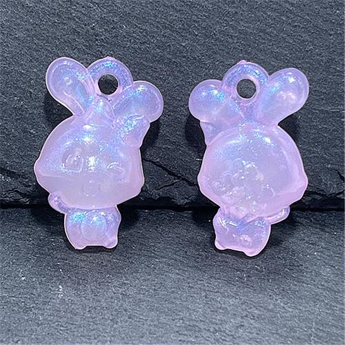 Acrylic Pendants, Rabbit, DIY & luminated, more colors for choice, 28.54x17.81mm, Hole:Approx 2.88mm, Approx 200PCs/Bag, Sold By Bag