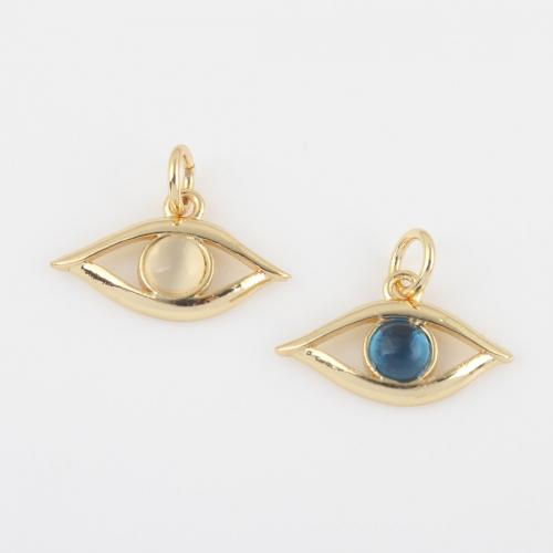 Brass Jewelry Pendants, with Cats Eye, Sun, plated, DIY, more colors for choice, nickel, lead & cadmium free, 16.80x12.70x3.40mm, Sold By PC