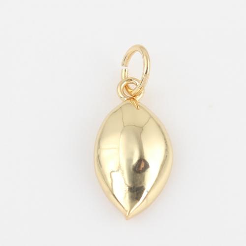 Brass Jewelry Pendants, Leaf, gold color plated, DIY, nickel, lead & cadmium free, 18.90x7.70x2.90mm, Sold By PC