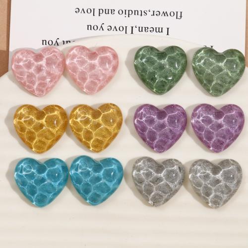 Fashion Resin Cabochons, Heart, DIY, more colors for choice, 19x19mm, Sold By PC
