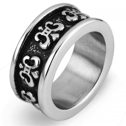 Titanium Steel Finger Ring, polished, Unisex & different size for choice, original color, nickel, lead & cadmium free, width:11mm,thickness:3mm, Sold By PC
