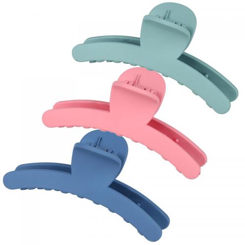 Hair Claw Clips, Polystyrene, stoving varnish, for woman & frosted, more colors for choice, 110x42x55mm, Sold By PC
