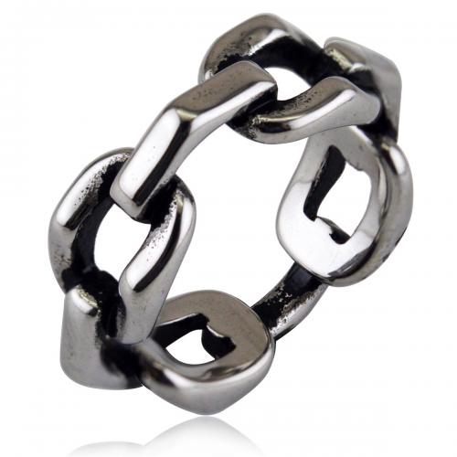 Titanium Steel Finger Ring, polished, Unisex & different size for choice, original color, nickel, lead & cadmium free, width:8mm,thickness:2mm, Sold By PC