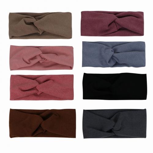 Faixa de Cabelo, Poliéster, tricotar, elástico & para mulher, Mais cores pare escolha, 480x90mm, vendido por PC