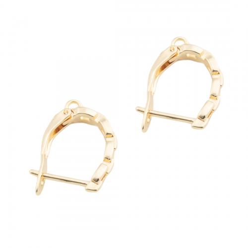 Brass Lever Back Earring Component, real gold plated, DIY, golden, 19.50x13.50x3.50mm, Hole:Approx 1mm, Sold By Pair