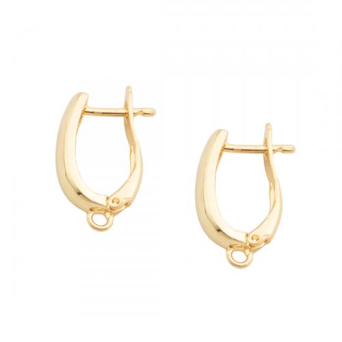 Brass Lever Back Earring Component real gold plated DIY golden Approx 1.5mm Sold By Pair
