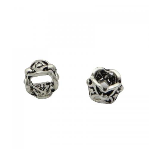 925 Sterling Silver Beads, Four Leaf Clover, vintage & DIY & hollow, 6.10x4.30mm, Hole:Approx 3.5mm, Sold By PC