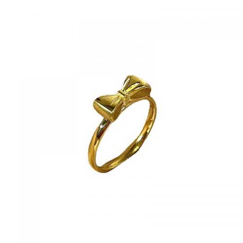 Titanium Steel Finger Ring gold color plated  & for woman US Ring Sold By PC