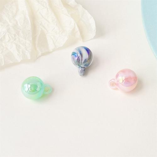 Acrylic Pendants, Round, UV plating, DIY, more colors for choice, 16mm, 200PCs/Bag, Sold By Bag
