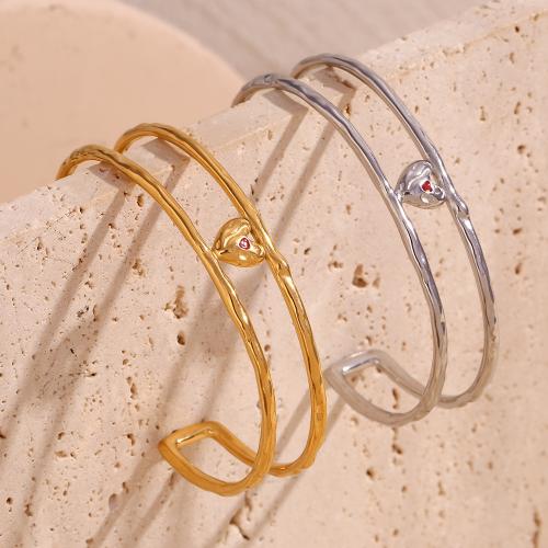 Stainless Steel Bangle, 316L Stainless Steel, 18K gold plated, fashion jewelry & for woman, more colors for choice, Inner Diameter:Approx 64mm, Sold By PC