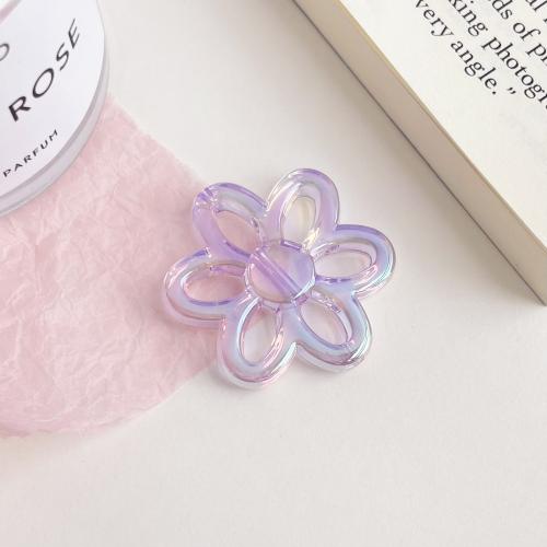 Plated Acrylic Beads Flower UV plating DIY 41mm Sold By Bag