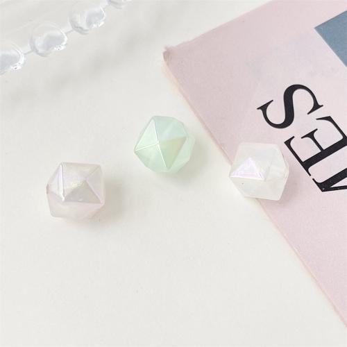 Plated Acrylic Beads, Rhombus, UV plating, DIY, more colors for choice, 16mm, 200PCs/Bag, Sold By Bag