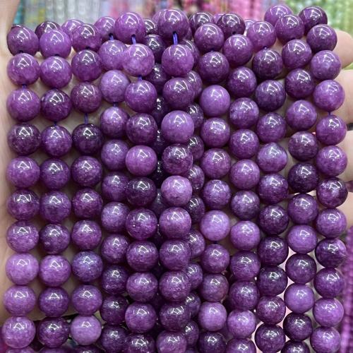 Calcedonia Violeta, Calcedonia púrpura, Esférico, Bricolaje & diverso tamaño para la opción, Púrpura, Vendido por Sarta