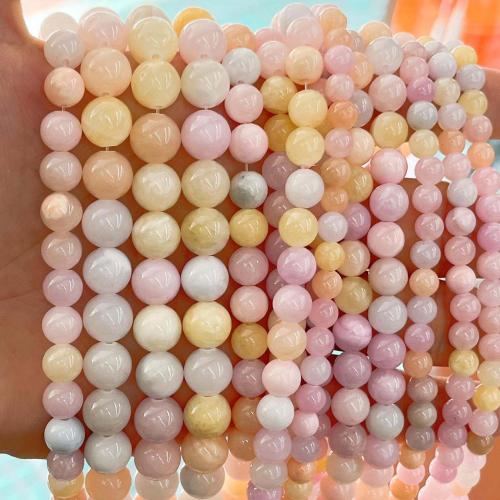 Natural Jade Beads, Pale Brown Jade, Round, DIY & different size for choice, mixed colors, Sold By Strand