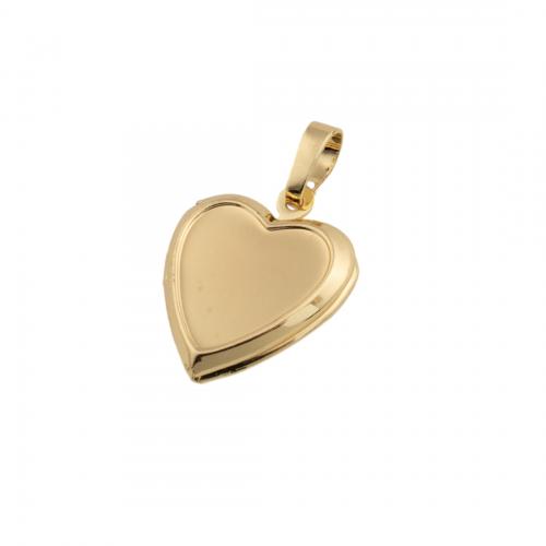 Brass Locket Pendants, 14K gold plated, DIY, nickel, lead & cadmium free, 21x17x4.50mm, Hole:Approx 4mm, Sold By PC