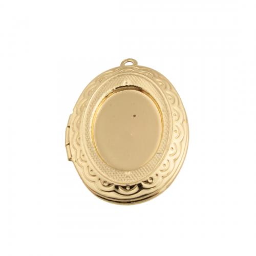 Brass Locket Pendants, 14K gold plated, DIY, nickel, lead & cadmium free, 33x23.50x4.50mm, Hole:Approx 4mm, Sold By PC