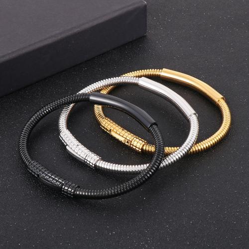 Stainless Steel Jewelry Bracelet 304 Stainless Steel Vacuum Ion Plating fashion jewelry & for man 5mm Length Approx 8.27 Inch Sold By PC