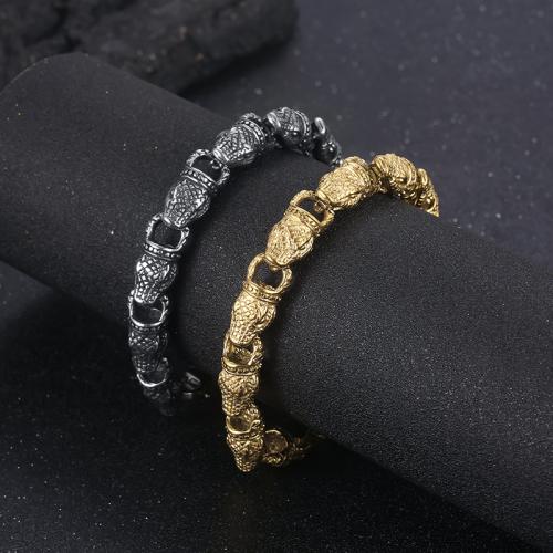 Stainless Steel Jewelry Bracelet, 304 Stainless Steel, Vacuum Ion Plating, fashion jewelry & for man, more colors for choice, 10mm, Length:Approx 9.06 Inch, Sold By PC
