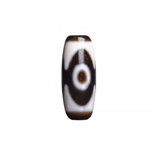 Natural Tibetan Agate Dzi Beads, Drum, DIY & different styles for choice, 11x28mm, Sold By PC