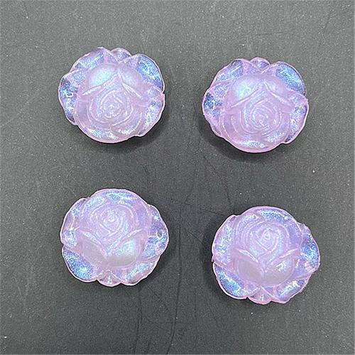 Acrylic Jewelry Beads, Rose, DIY & luminated, more colors for choice, 25mm, Hole:Approx 2.8mm, Approx 320PCs/Bag, Sold By Bag