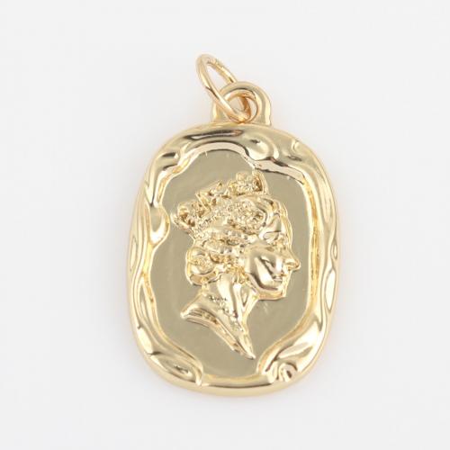 Brass Jewelry Pendants, gold color plated, DIY, green, nickel, lead & cadmium free, 23.90x13x1.90mm, Sold By PC