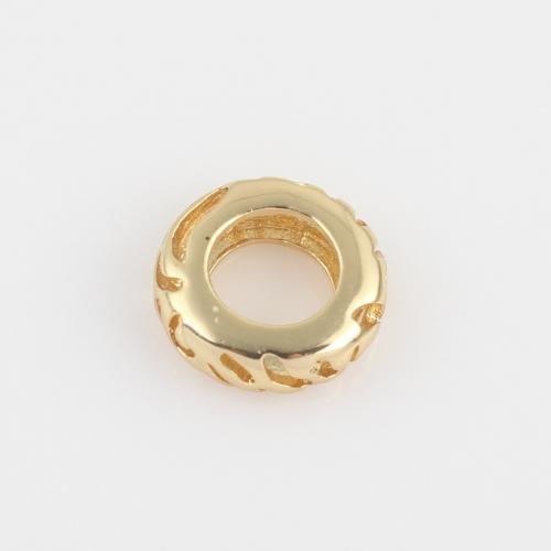 Perles bijoux en laiton, Rond, Placage de couleur d'or, DIY, protéger l'environnement, sans nickel, plomb et cadmium, 9.30x3mm, Vendu par PC