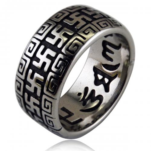 Titanium Steel Finger Ring polished fashion jewelry & Unisex original color nickel lead & cadmium free mm mm Sold By PC