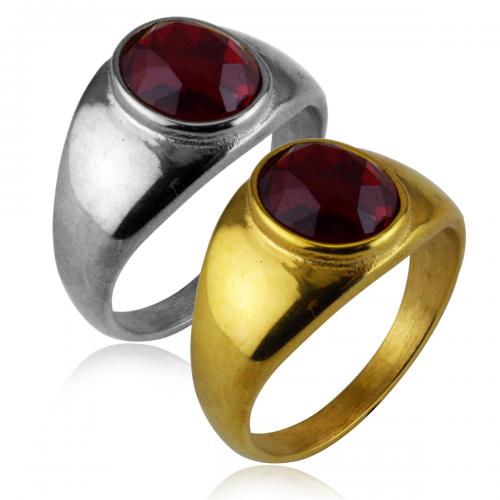 Ring Finger Titantium stali, Powlekane, biżuteria moda & dla obu płci & różnej wielkości do wyboru & mikro utorować cyrkonia, dostępnych więcej kolorów, bez zawartości niklu, ołowiu i kadmu, width:12mm,thickness:2mm, sprzedane przez PC