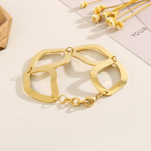 Stainless Steel Jewelry Bracelet 304 Stainless Steel plated fashion jewelry & for woman gold nickel lead & cadmium free Sold By PC