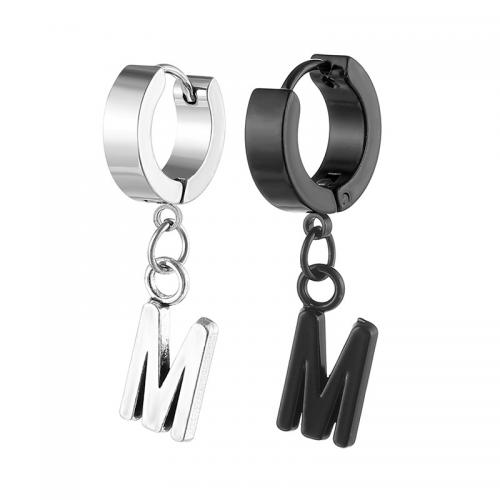 Huggie Hoop Drop Earring, 316L Stainless Steel, polished, Unisex, more colors for choice, Sold By PC