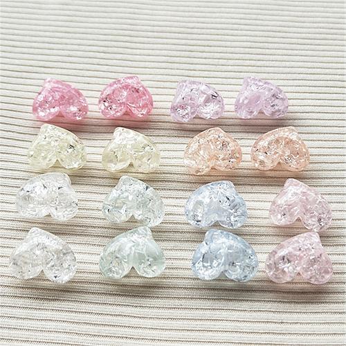 Acrylic Jewelry Beads, Heart, DIY, more colors for choice, 9x12mm, Approx 900PCs/Bag, Sold By Bag