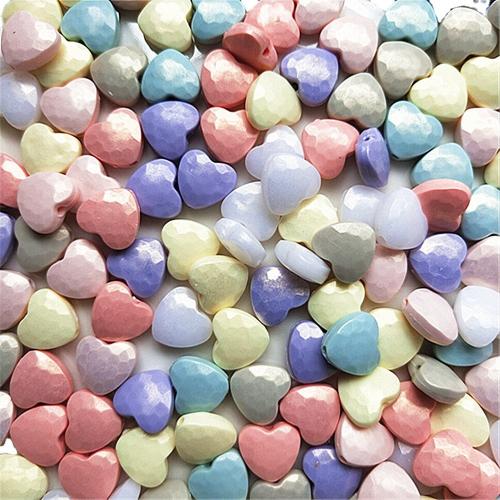 Akryl smycken pärlor, Hjärta, DIY, fler färger för val, 11mm, Ca 1330PC/Bag, Säljs av Bag