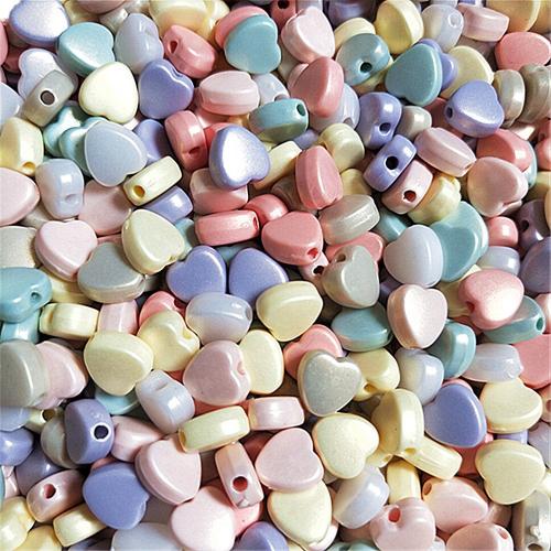 Akryl smycken pärlor, Hjärta, DIY, fler färger för val, 8mm, Ca 2800PC/Bag, Säljs av Bag