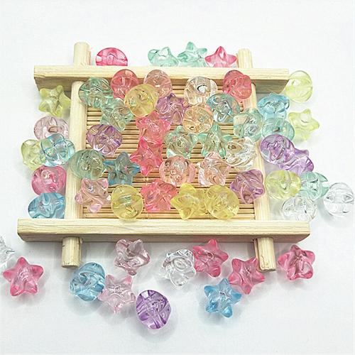 Transparent Acrylic Beads, Star, DIY, more colors for choice, 11mm, Approx 900PCs/Bag, Sold By Bag